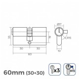 BOMBIN LATON 60MM 30+30MM LEVA LARGA