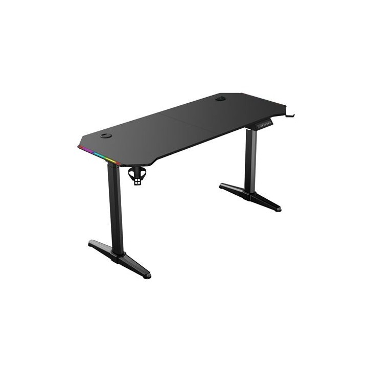 MESA GAMING PRO1600 XL MOTORIZADA FIBRA CARBONO | LUZ RGB SOUND MUVIP