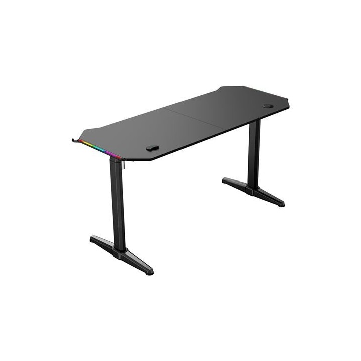 MESA GAMING PRO1600 XL MOTORIZADA FIBRA CARBONO | LUZ RGB SOUND MUVIP