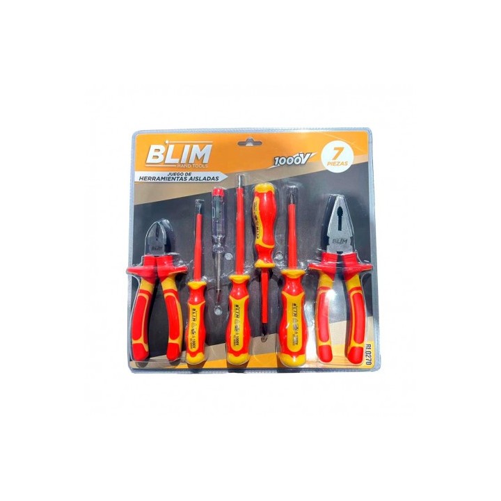 JUEGO 7 PCS HERRAMIENTAS AISLADAS 1000V. BLIM