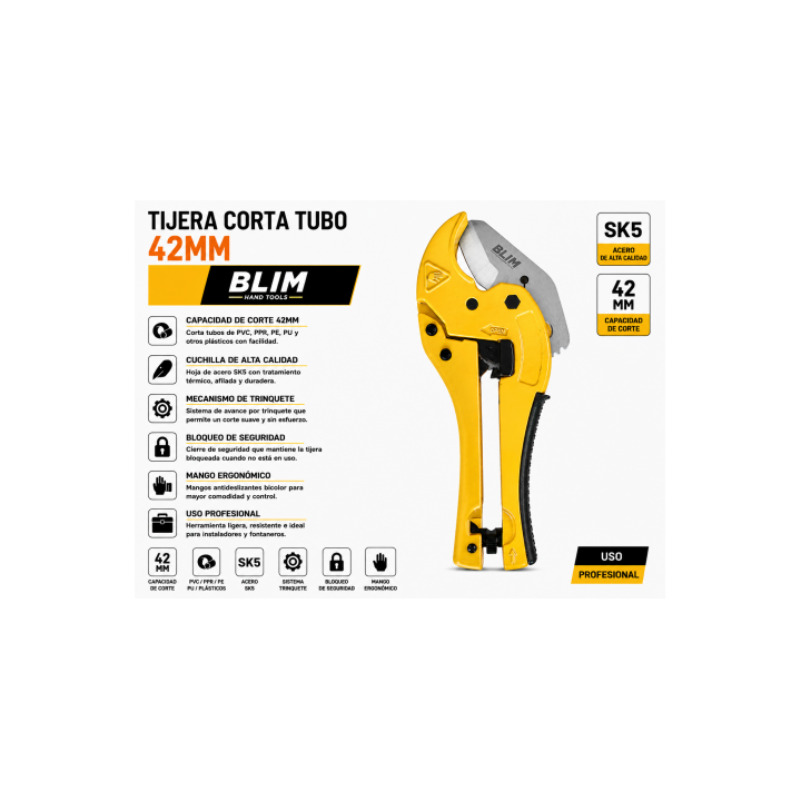 TIJERA CORTA TUBO 42MM BLIM