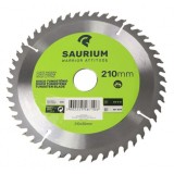PACK 3 DISCOS CORTE MADERA PARA SIERRAS 210MM. SAURIUM