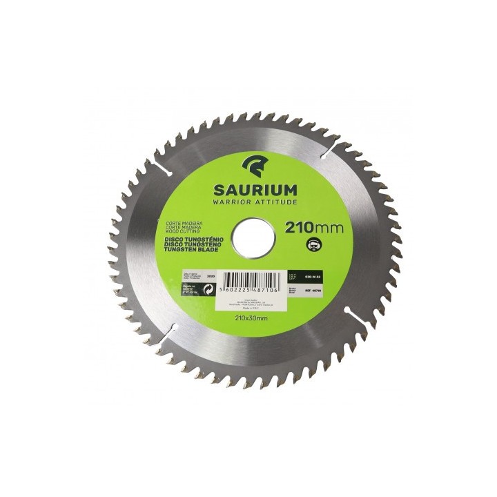 PACK 3 DISCOS CORTE MADERA PARA SIERRAS 210MM. SAURIUM