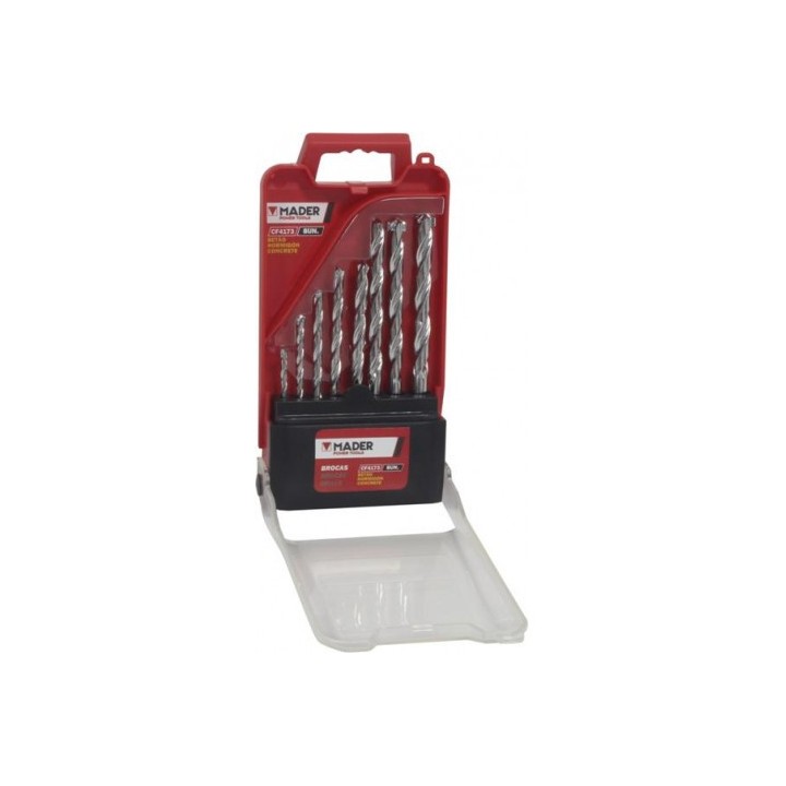 JUEGO 8 PCS BROCAS PUNTA DIAMENTE HORMIGON MADER