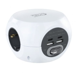 BASE MULTIPLE 3 TOMAS + 4 USB NANOCABLE