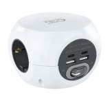 BASE MULTIPLE 3 TOMAS + 4 USB NANOCABLE