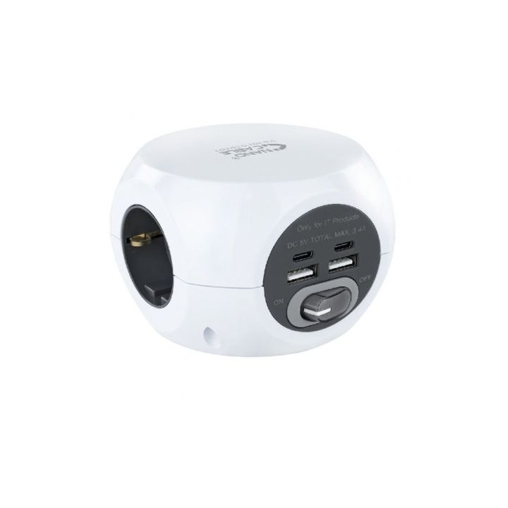 BASE MULTIPLE 3 TOMAS + 4 USB NANOCABLE