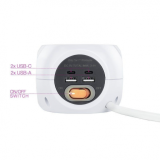 BASE MULTIPLE 3 TOMAS + 4 USB NANOCABLE