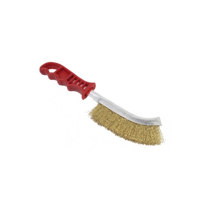 CEPILLO ALAMBRE LATONADO 200MM MANGO PLASTICO SINDEX