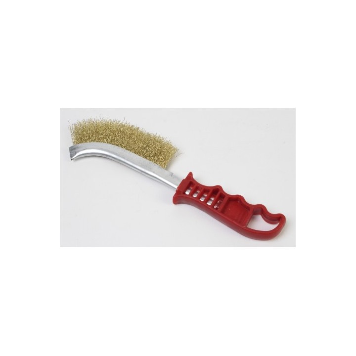 CEPILLO ALAMBRE LATONADO 200MM MANGO PLASTICO SINDEX