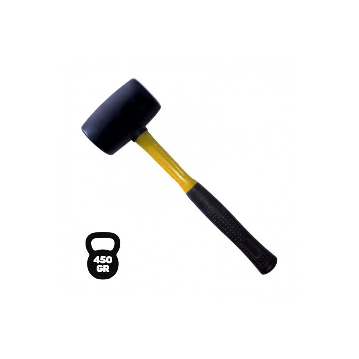 MAZO DE GOMA NEGRO 450GR. MANGO FIBRA BLIM