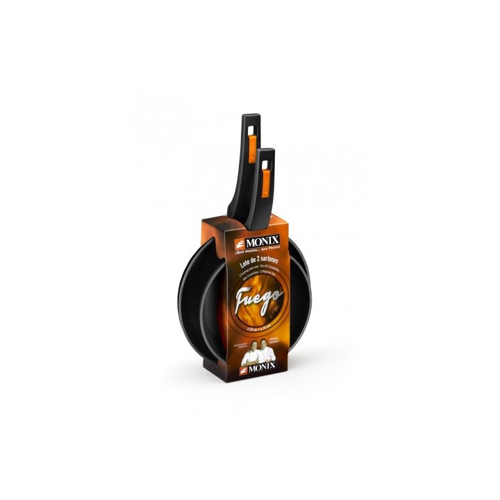 PACK 2 SARTENES ALUMINIO FORJADO 20/24CM FUEGO MONIX