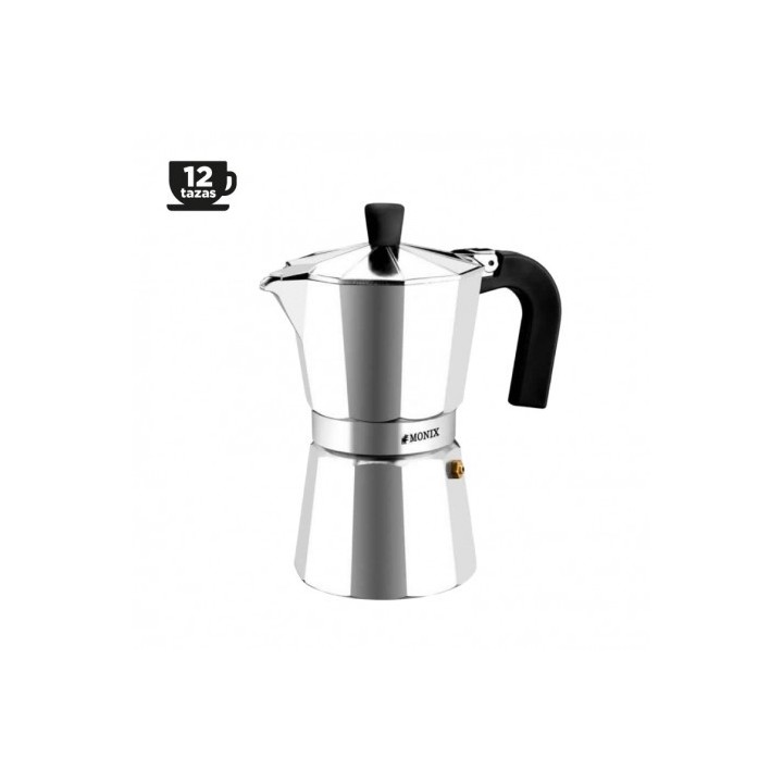 CAFETERA VITRO EXPRES 12 TAZAS ALUMINIO ANTIADHERENTE CALDERIN SIN CANTOS
