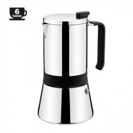 CAFETERA 6 TAZAS INDUCCION ACERO INOX AROMA MONIX