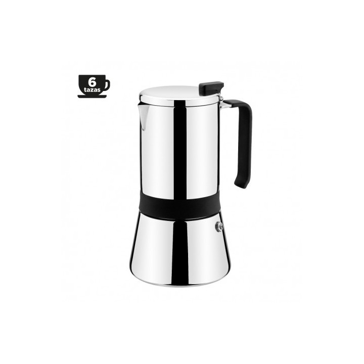CAFETERA 6 TAZAS INDUCCION ACERO INOX AROMA MONIX