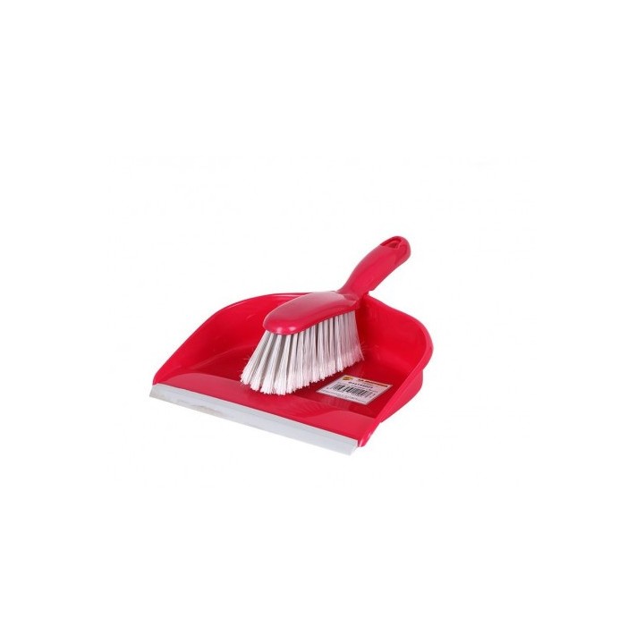 PALA RECOGEDORA CON GOMA 23X30.5CM + CEPILLO
