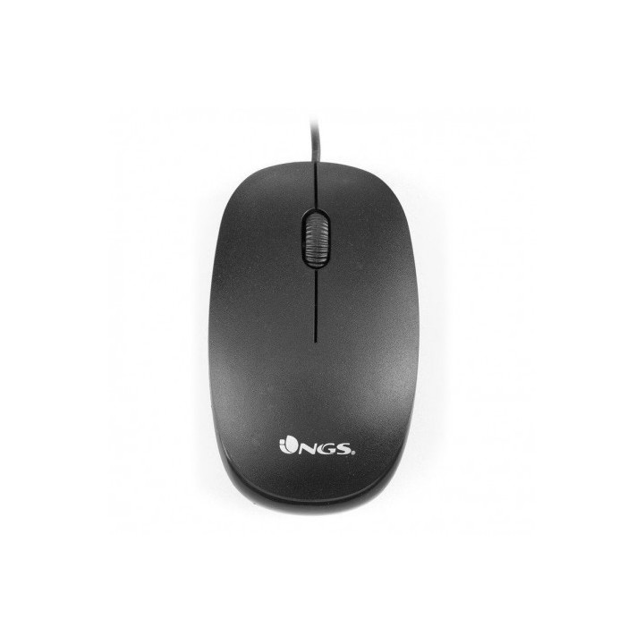 RATON CON CABLE FLAME OPTICO USB NEGRO NGS