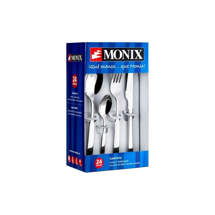 PACK 24 CUBIERTOS ACERO INOXIDABLE EUROPA MONIX