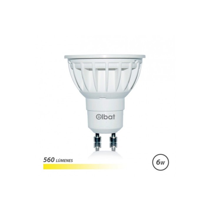 BOMBILLA LED GU10 | 6W | 560LM | LUZ CALIDA | ELBAT