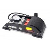 INFLADOR DE PIE DOBLE CON MANOMETRO 130 PSI MADER