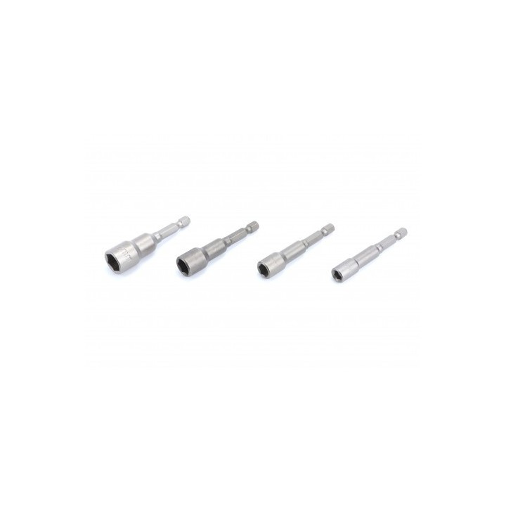 JUEGO DE 4 LLAVES DE VASOS MAGNÉTICO 1/4" MADER
