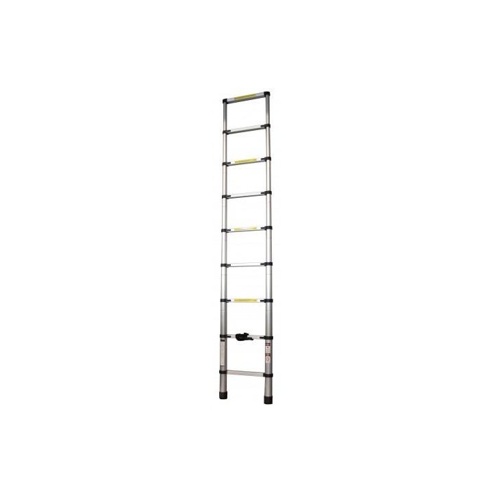 ESCALERA EXTENSIBLE ALUMINIO 8 PELDAÑOS 2.6 METROS MADER