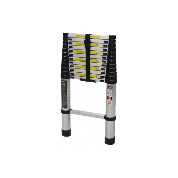 ESCALERA EXTENSIBLE ALUMINIO 12 PELDAÑOS 3.8 METROS MADER
