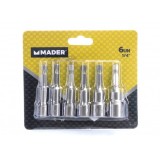 JUEGO DE 6 LLAVES DE VASOS MAGNÉTICO 1/4" MADER