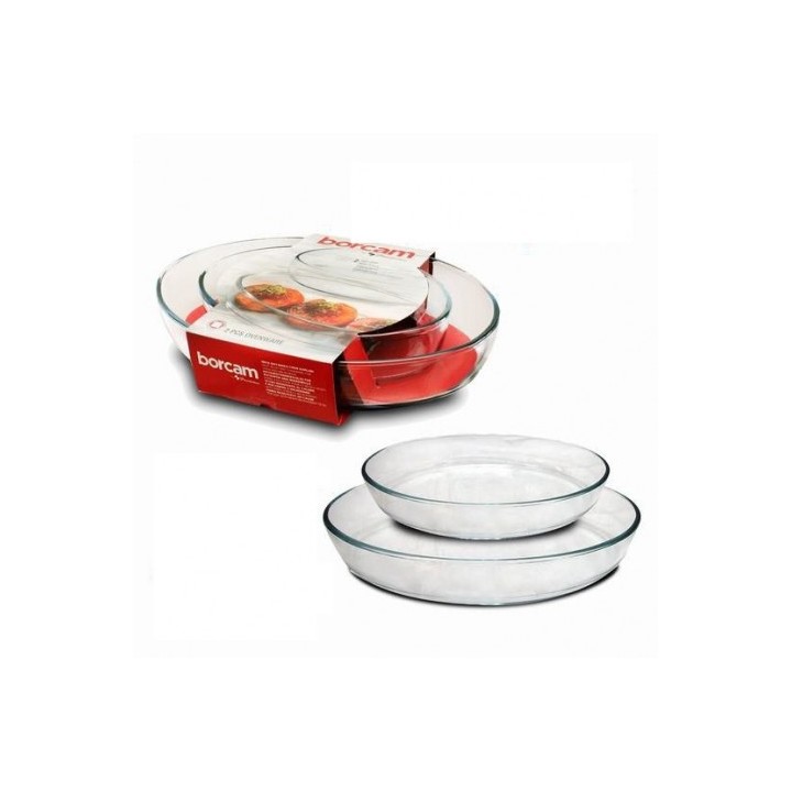 PACK 2 BANDEJAS HORNO OVALADAS CRISTAL BORCAM PASABAHCE