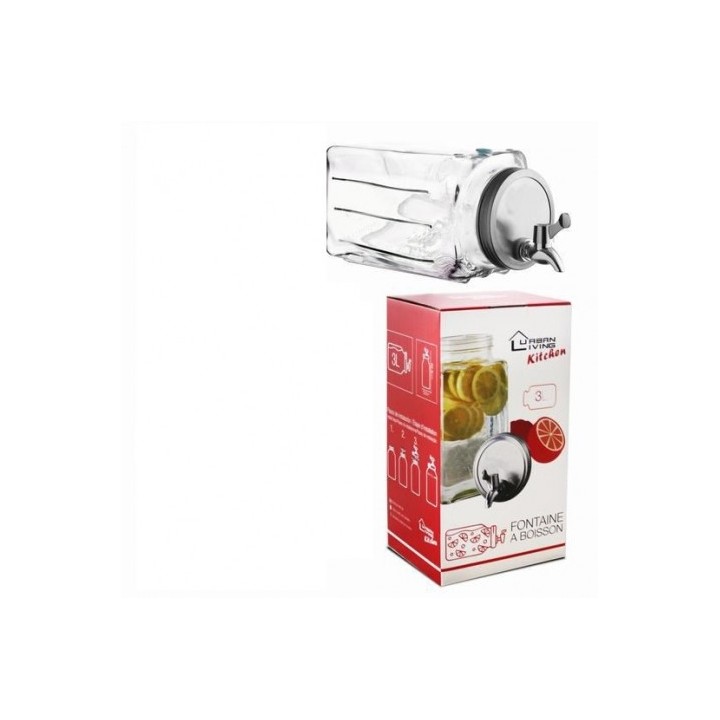 DISPENSADOR DE CRISTAL CON GRIFO 3 LITROS