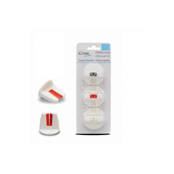 SET 3 GANCHOS COLGADORES COLORES URBAN LIVING
