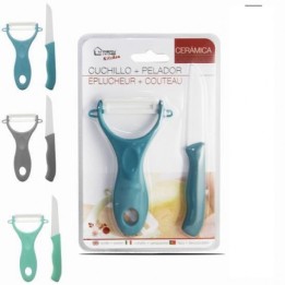 SET PELADOR + CUCHILLO CERAMICO 16CM URBAN LIVING