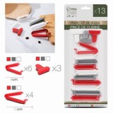 PACK 13 PINZAS DE CIERRE PLASTICO PARA BOLSAS URBAN LIVING