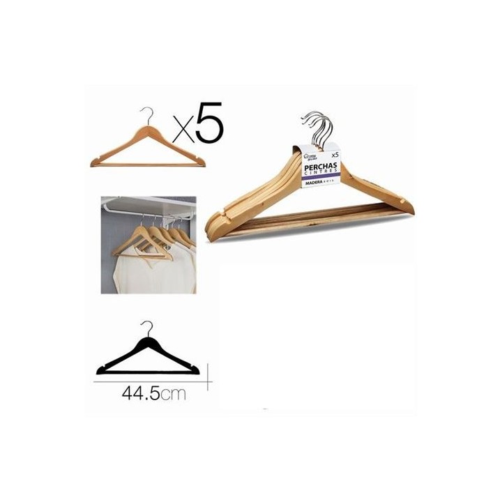 SET 5 PERCHAS MADERA 44CM URBAN LIVING