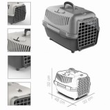 TRANSPORTIN MASCOTAS GRIS CLARO 48X32X32CM