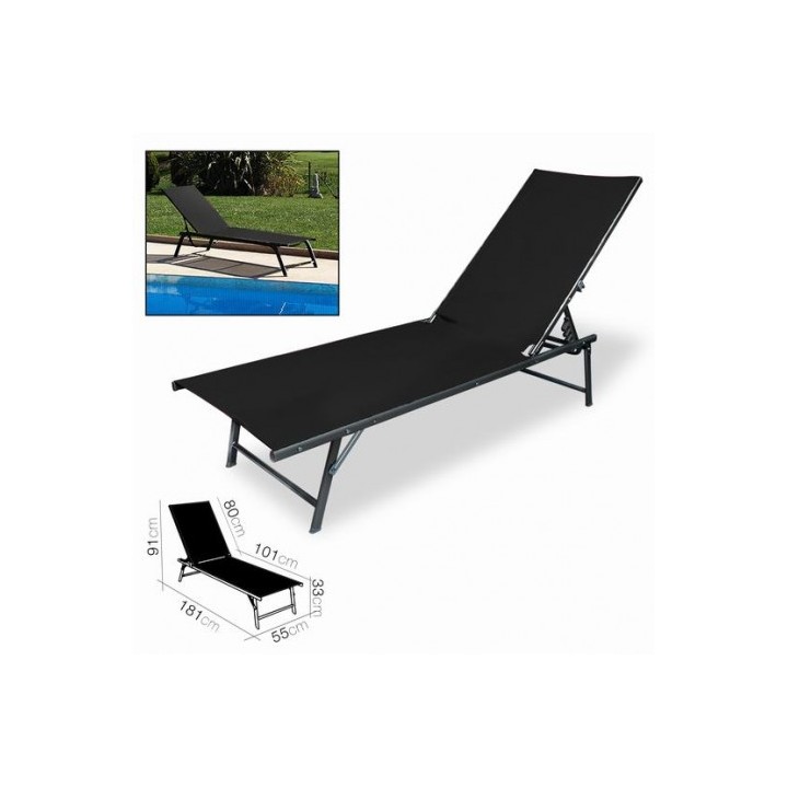 TUMBONA MARE NEGRA 181X55XH91CM