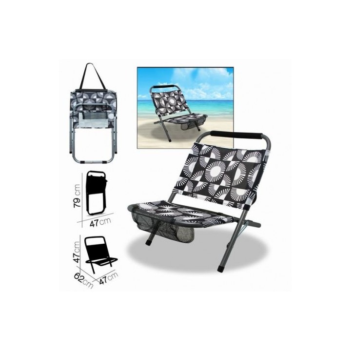 SILLA DE PLAYA GEOMÉTRICO 62X47XH47CM