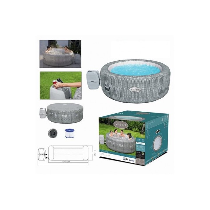 SPA HONOLULU LAY-Z-SPA DIÁMETRO 196XH71CM 4-6 PERSONAS BESTWAY