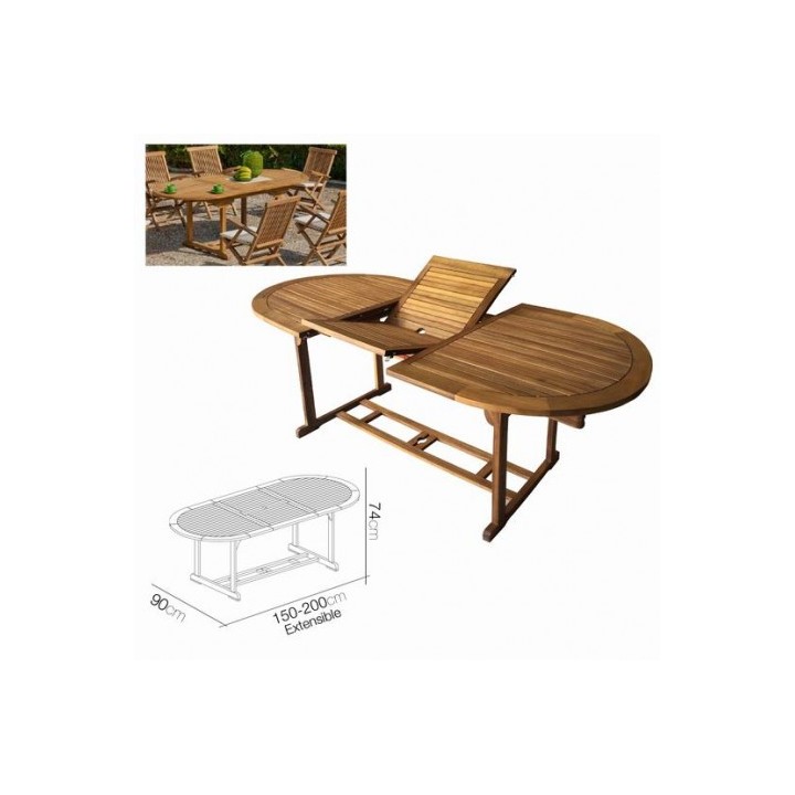 MESA JARDIN OVALADA EXTENSIBLE