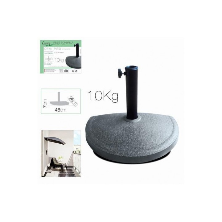 SOPORTE PARA SOMBRILLA SEMICIRCULAR COLOR GRIS