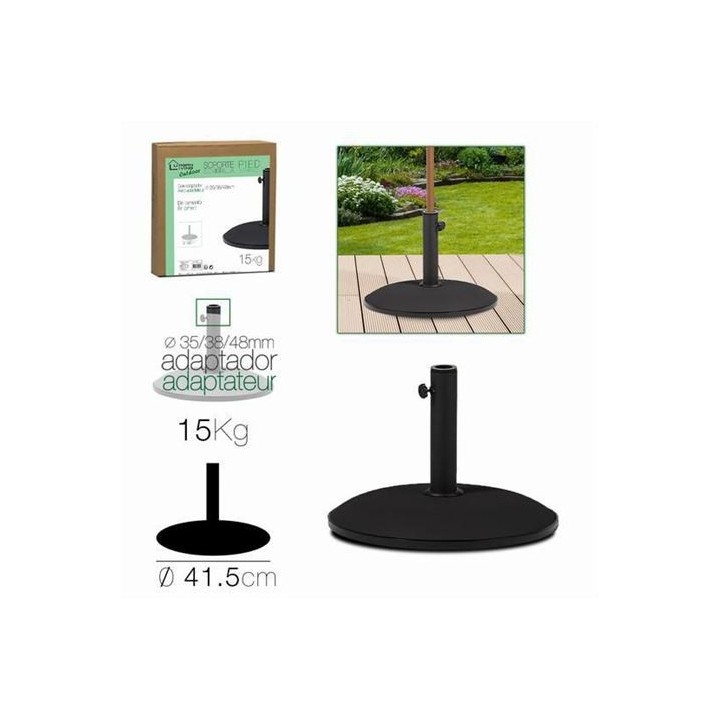 SOPORTE PARA SOMBRILLA CEMENTO NEGRO 41CM