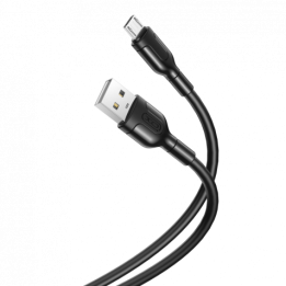 CABLE NB212 SILICONA USB - MICRO USB | 2.1A | 1 MTR | NEGRO XO