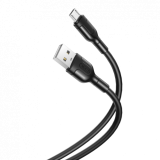 CABLE NB212 SILICONA USB - MICRO USB | 2.1A | 1 MTR | NEGRO XO