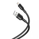 CABLE NB212 SILICONA USB - LIGHTNING | 2.1A | 1 MTR | NEGRO XO