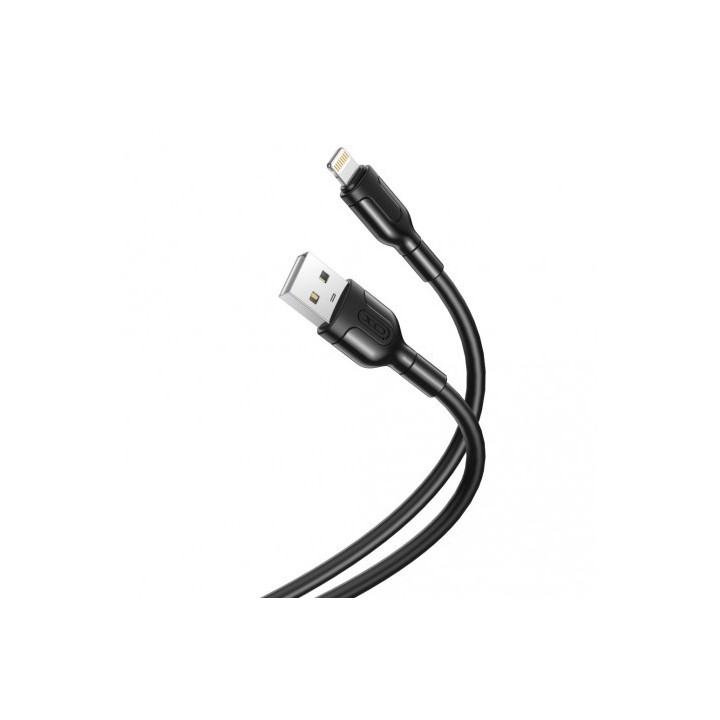 CABLE NB212 SILICONA USB - LIGHTNING | 2.1A | 1 MTR | NEGRO XO
