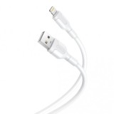 CABLE NB212 SILICONA USB - LIIGHTNING | 2.1A | 1 MTR | BLANCO XO