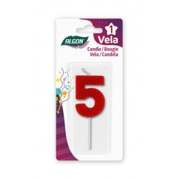 VELA ROJA NUMERO 5 ALGON
