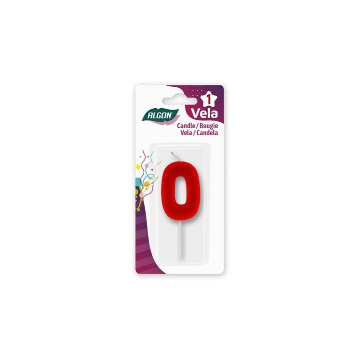 VELA ROJA NUMERO 0 ALGON