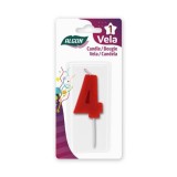 VELA ROJA NUMERO 4 ALGON
