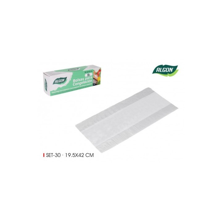 PACK 30 BOLSAS CONGELACION 20X42CM ALGON